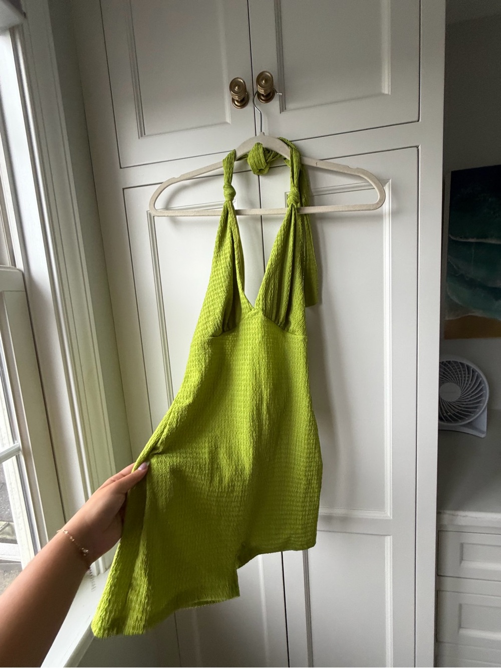 Lime Green Halter Tie Mini One Piece